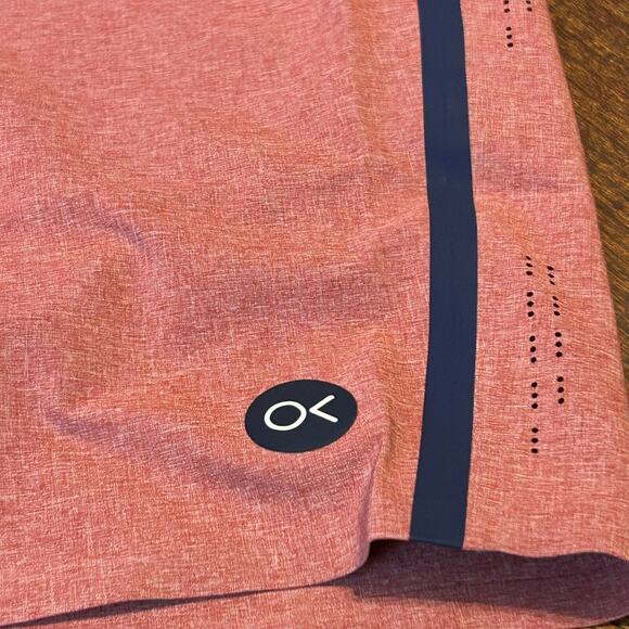 Outerknown Apex Swim Trunks Kelly Slater Mens 36 Red Salmon Performance Surfer - Picture 4 of 10